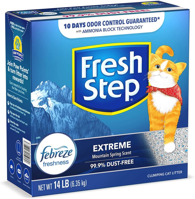 Fresh Step Extreme Scented Litter with The Power of Febreze, Clumping