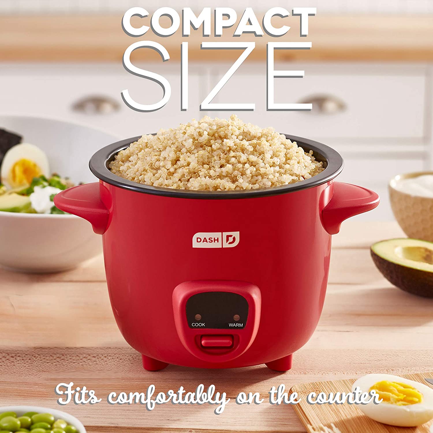 Dash DRCM200GBRD04 Mini Rice Cooker Steamer with with Removable Nonstick Pot ... 