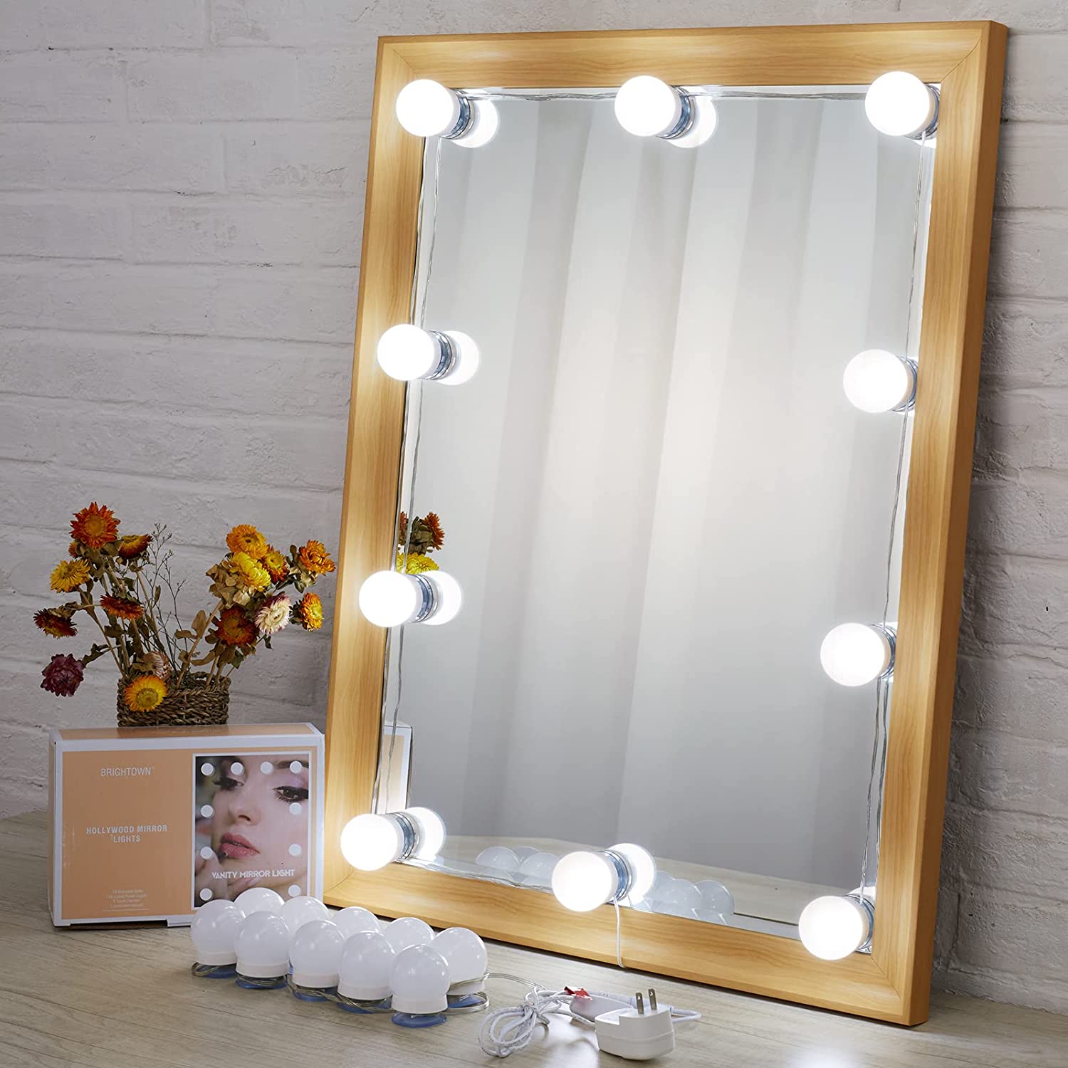 Makeup Mirror Lights Hollywood Style Kit 4pz led bulbs dimmable 